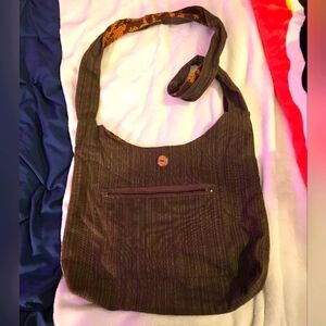 Brown & Orange Shoulder Bag